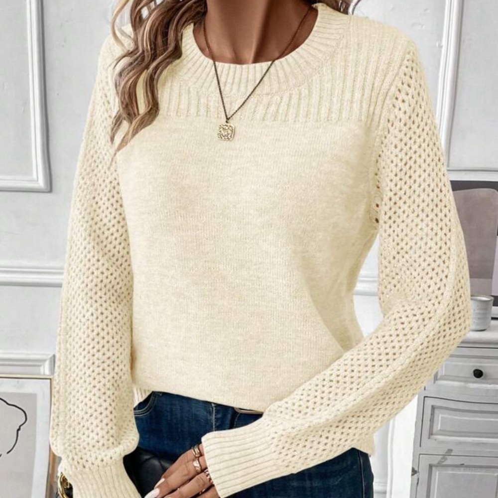 New cream color knit sweater - Picture 3 of 6